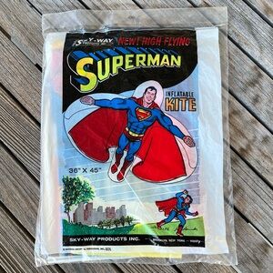 VTG Superman Inflatable Kite 1970s Sky-Way NOS Sealed 36x45 Collector’s Piece